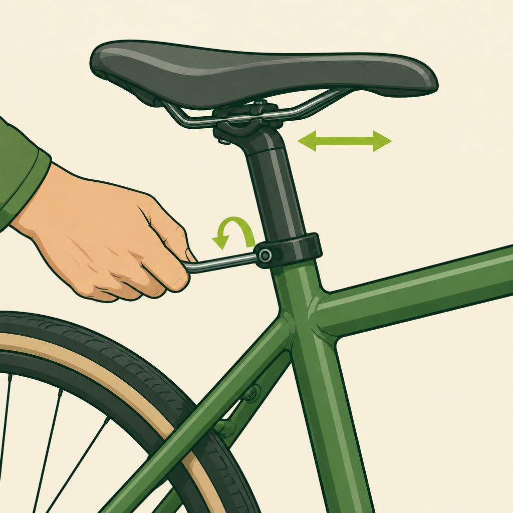 Serrer une selle de vélo lâche, étape 2