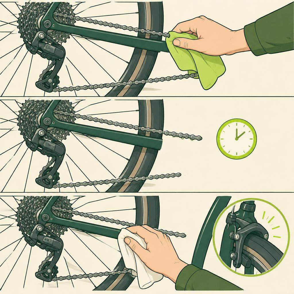 Nettoyer et lubrifier une chaîne de vélo, étape 4