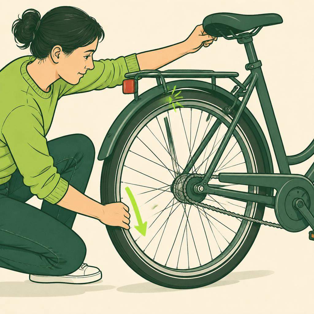 Aligner un garde-boue de vélo qui frotte, étape 1