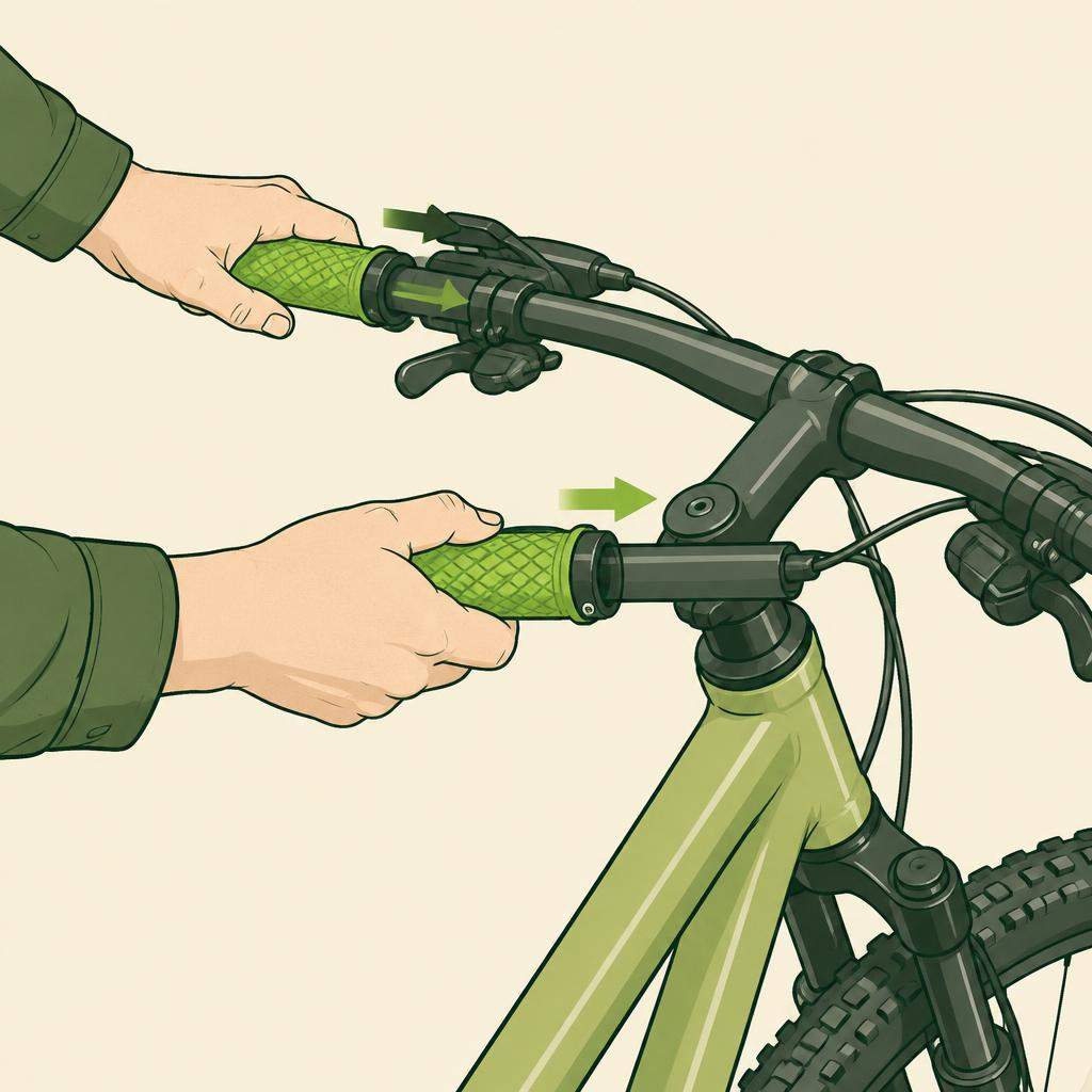 Remplacer des poignées de vélo lock-on, étape 3