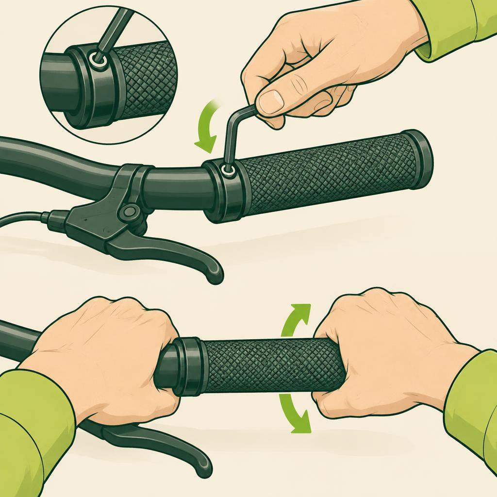 Illustration for Replace lock-on bike handlebar grips, step 4