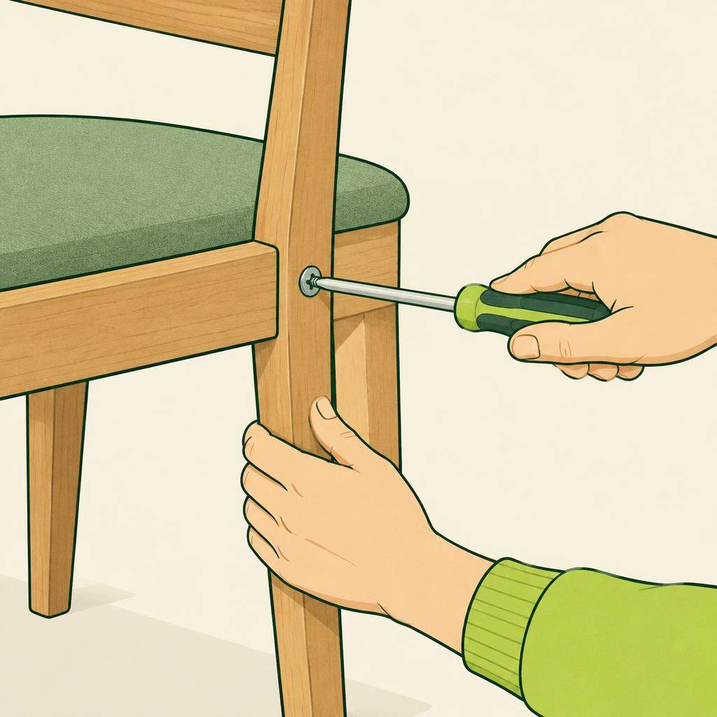 Illustration for Steady a wobbly chair, step 2