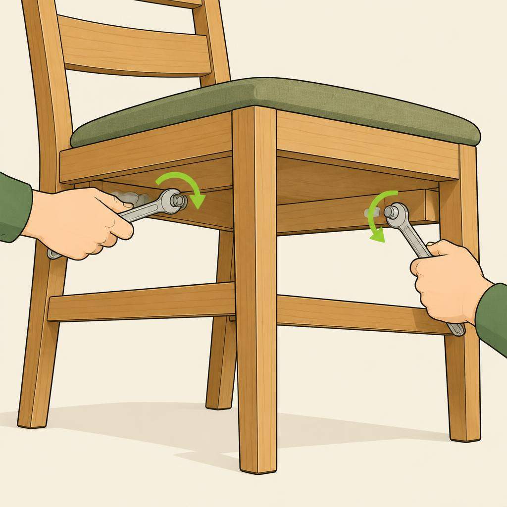 Illustration for Steady a wobbly chair, step 3