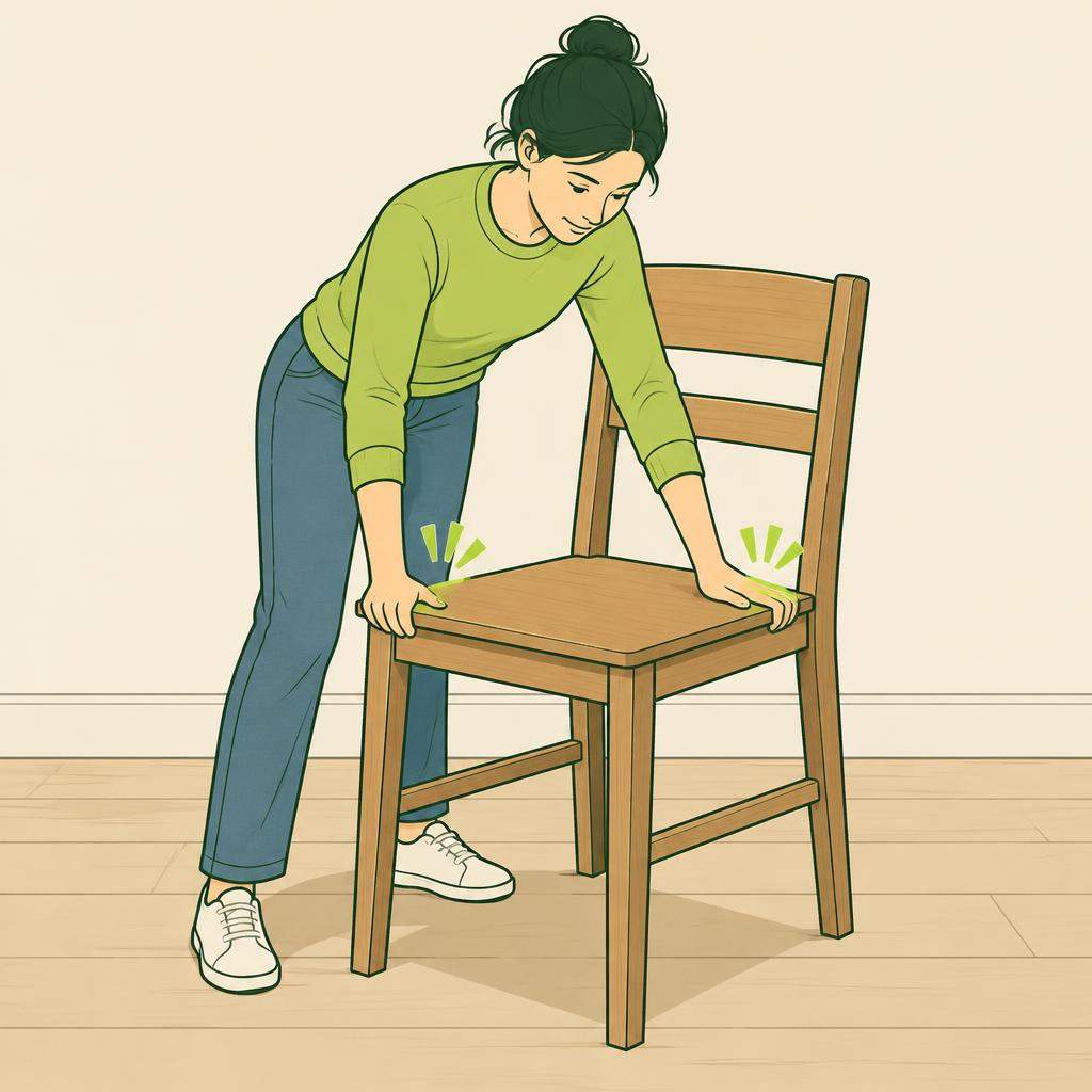 Illustration for Steady a wobbly chair, step 4