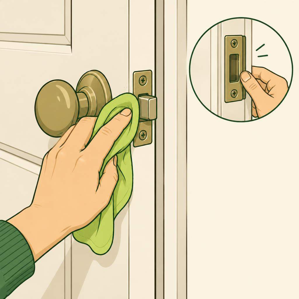 Débloquer un loquet de porte intérieure collant, étape 2