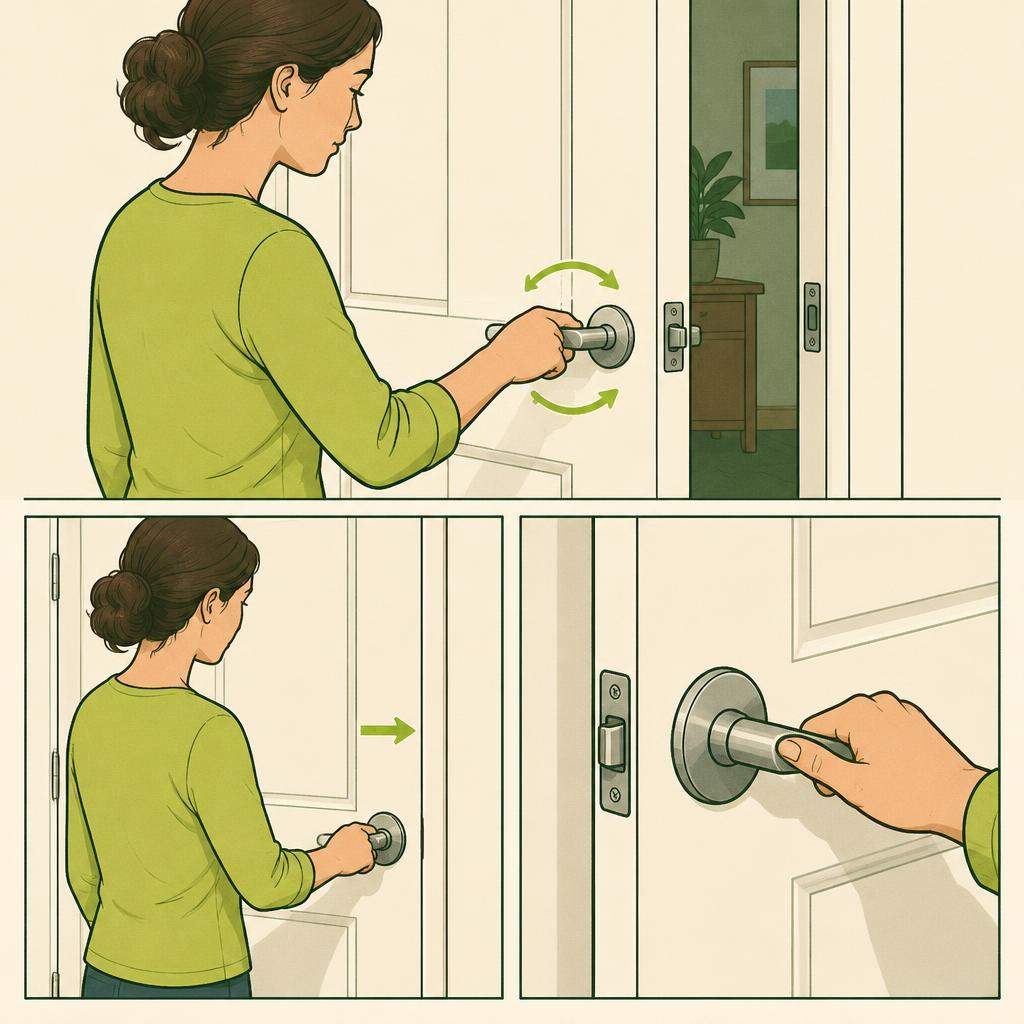 Débloquer un loquet de porte intérieure collant, étape 4
