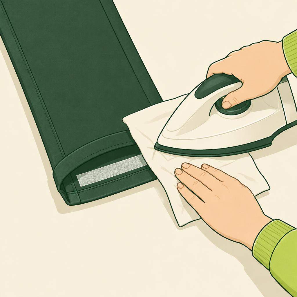 Illustration for Shorten trousers with hemming tape, step 3
