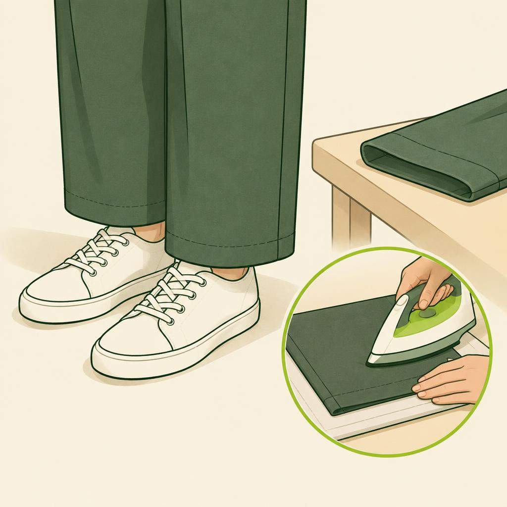 Illustration for Shorten trousers with hemming tape, step 4