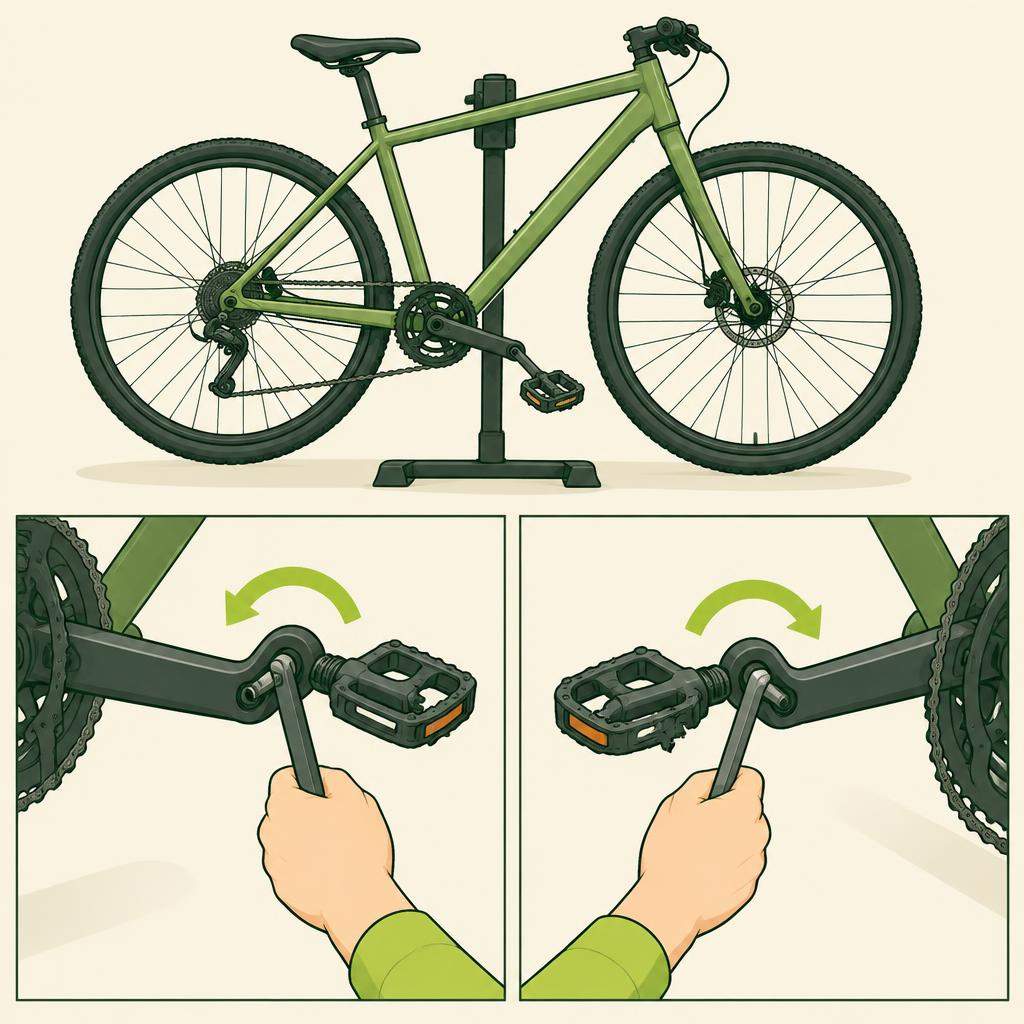 Illustration de réparation : Pédale de vélo cassée