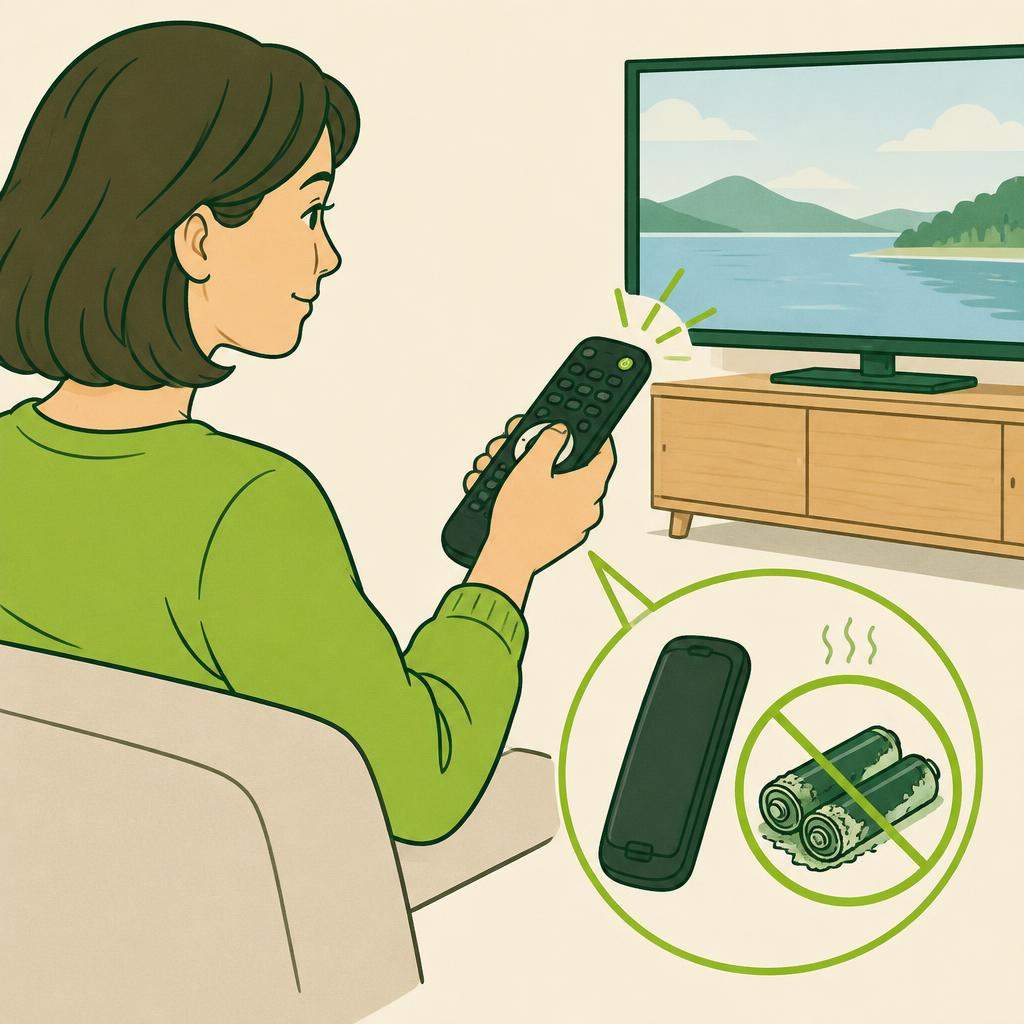 Changer les piles d'une télécommande TV, étape 4