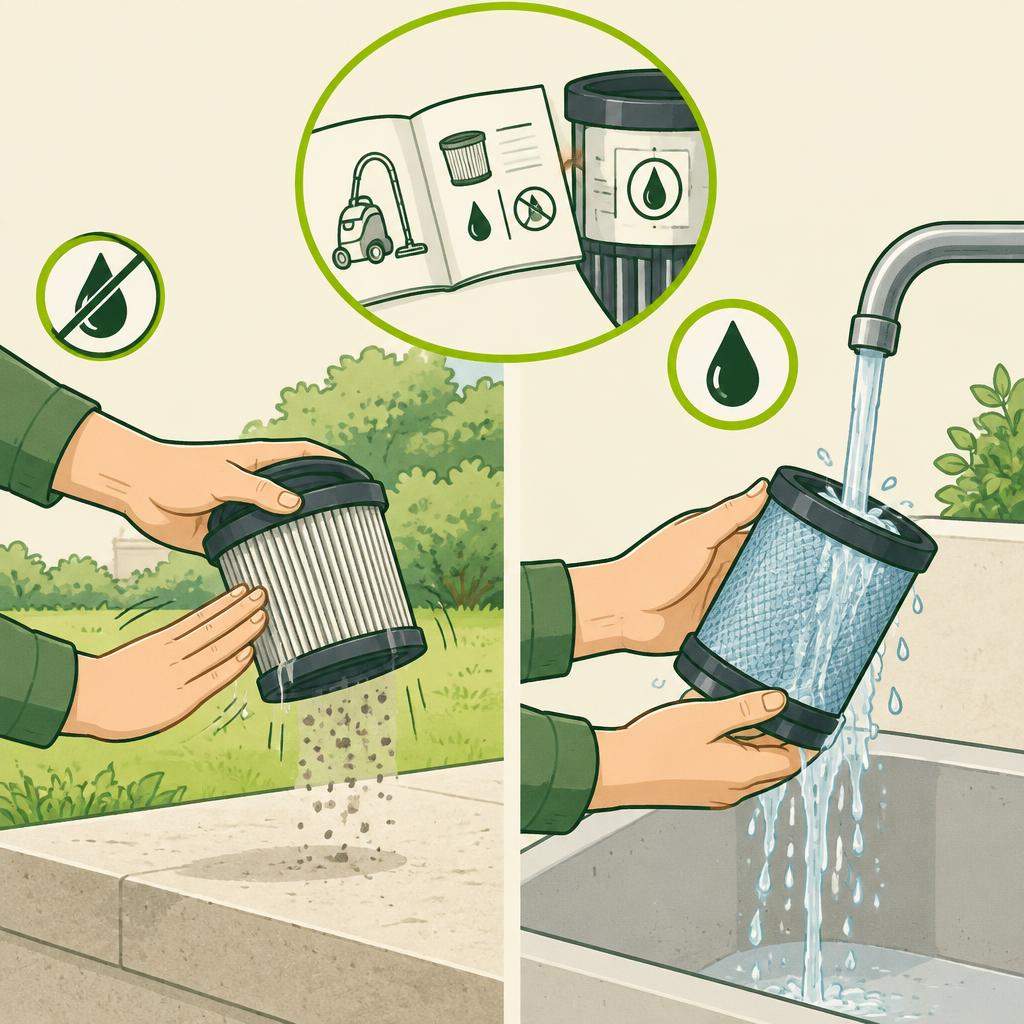 Nettoyer un filtre amovible d’aspirateur, étape 3