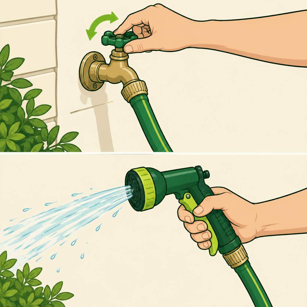 Un raccord de tuyau de jardin avec une rondelle de remplacement assortie