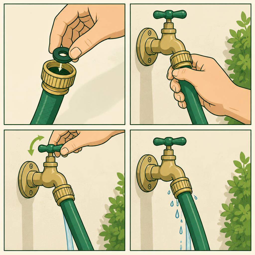 Remplacer une rondelle de tuyau de jardin qui fuit, étape 4