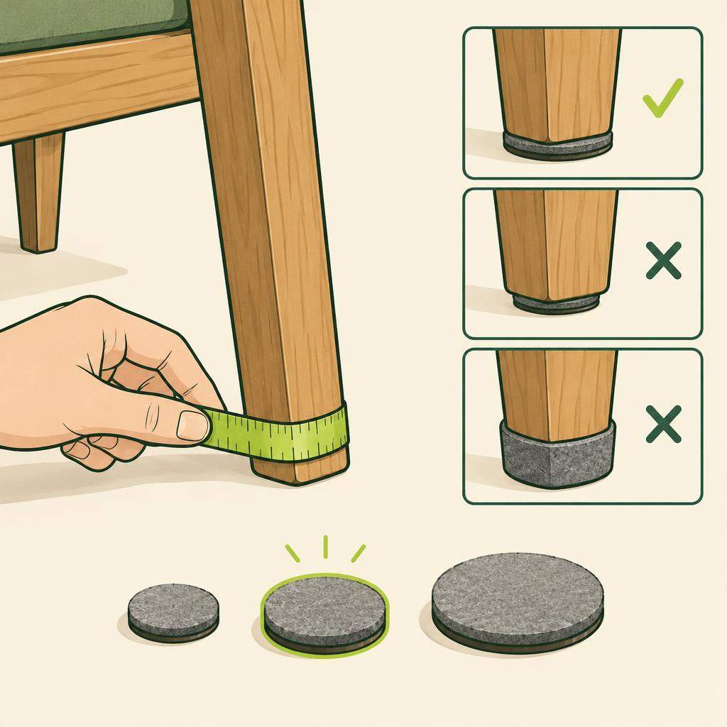Remplacer des patins en feutre usés sur une chaise, étape 3