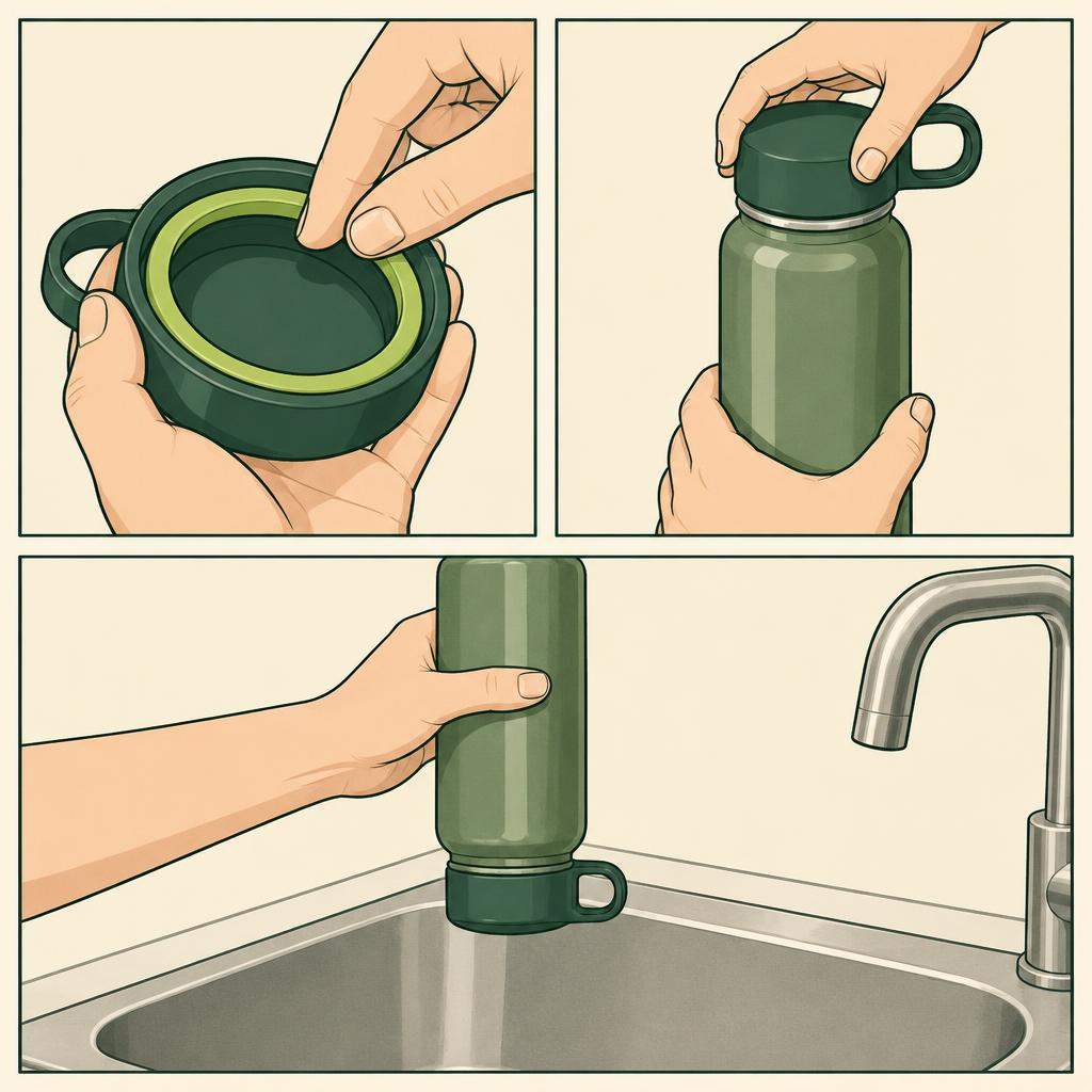 Remplacer le joint du bouchon d’une bouteille réutilisable, étape 4