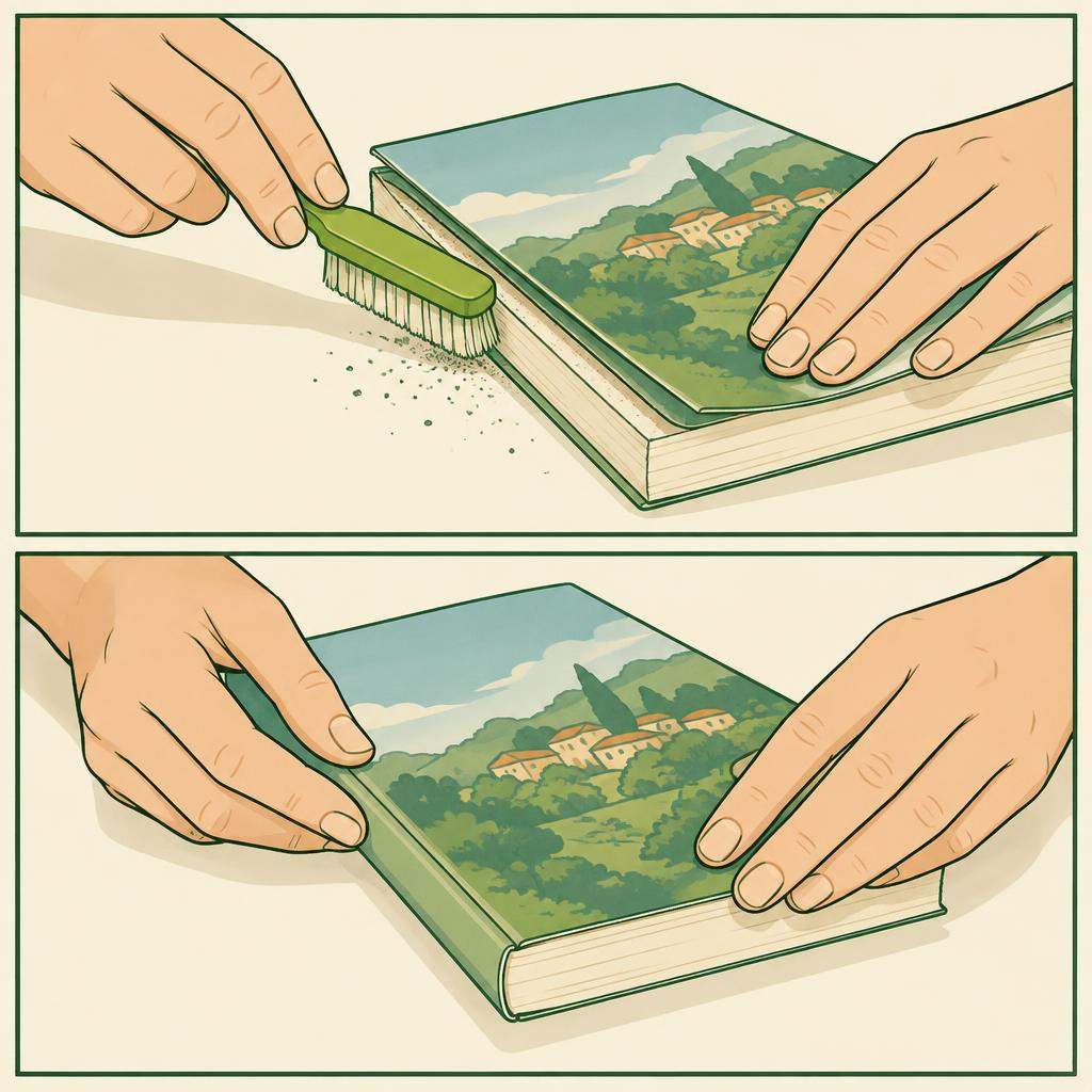 Recoller une couverture de livre souple décollée, étape 2