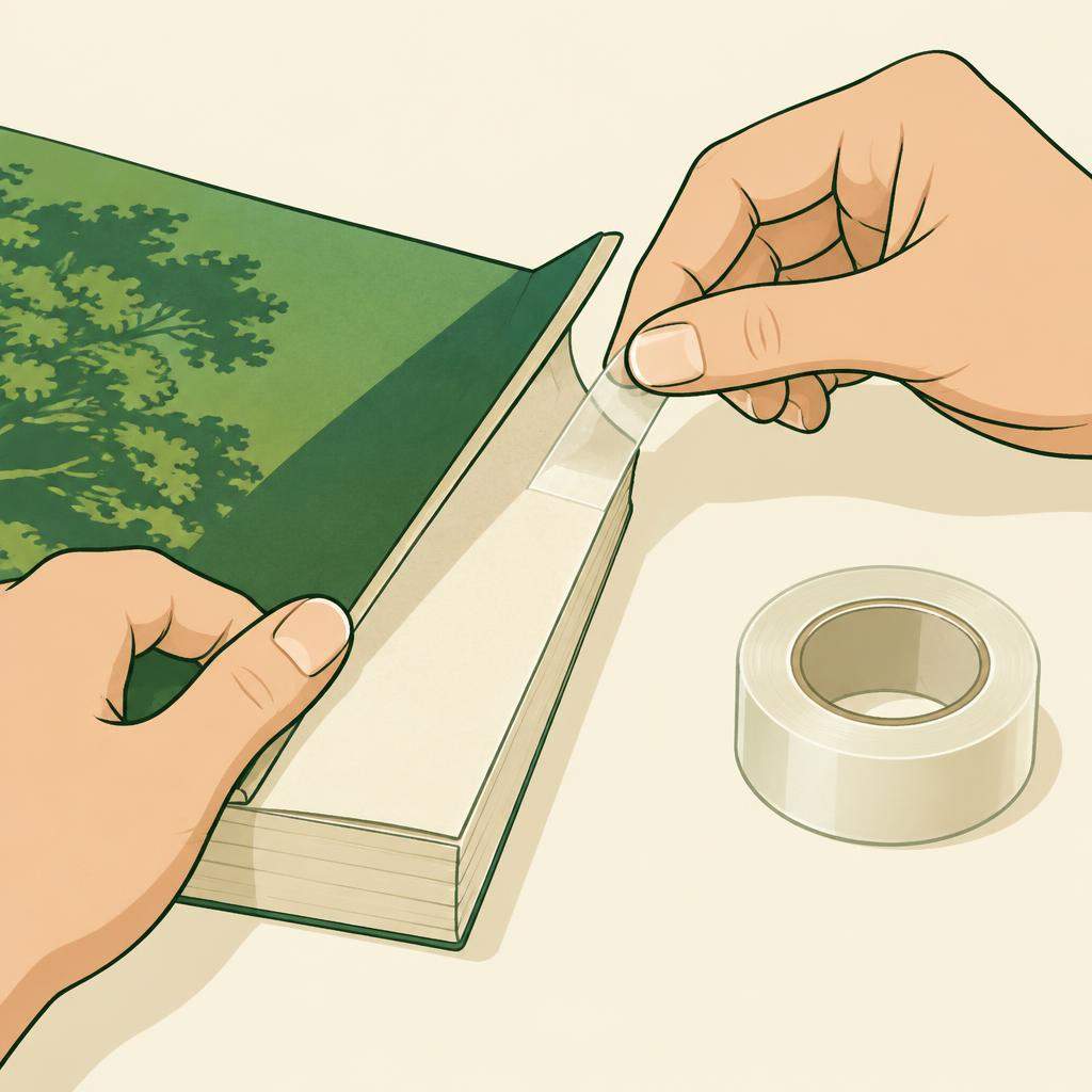 Recoller une couverture de livre souple décollée, étape 3