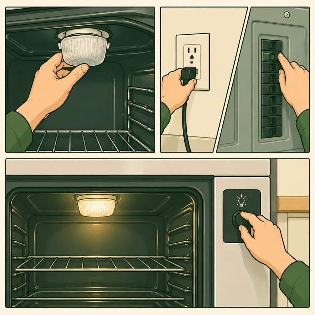 Illustration : Remettez le couvercle de la lumière et rétablissez l'alimentation